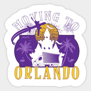 Vintage Worn Moving to Orlando Florida to the Magic Tee Sticker